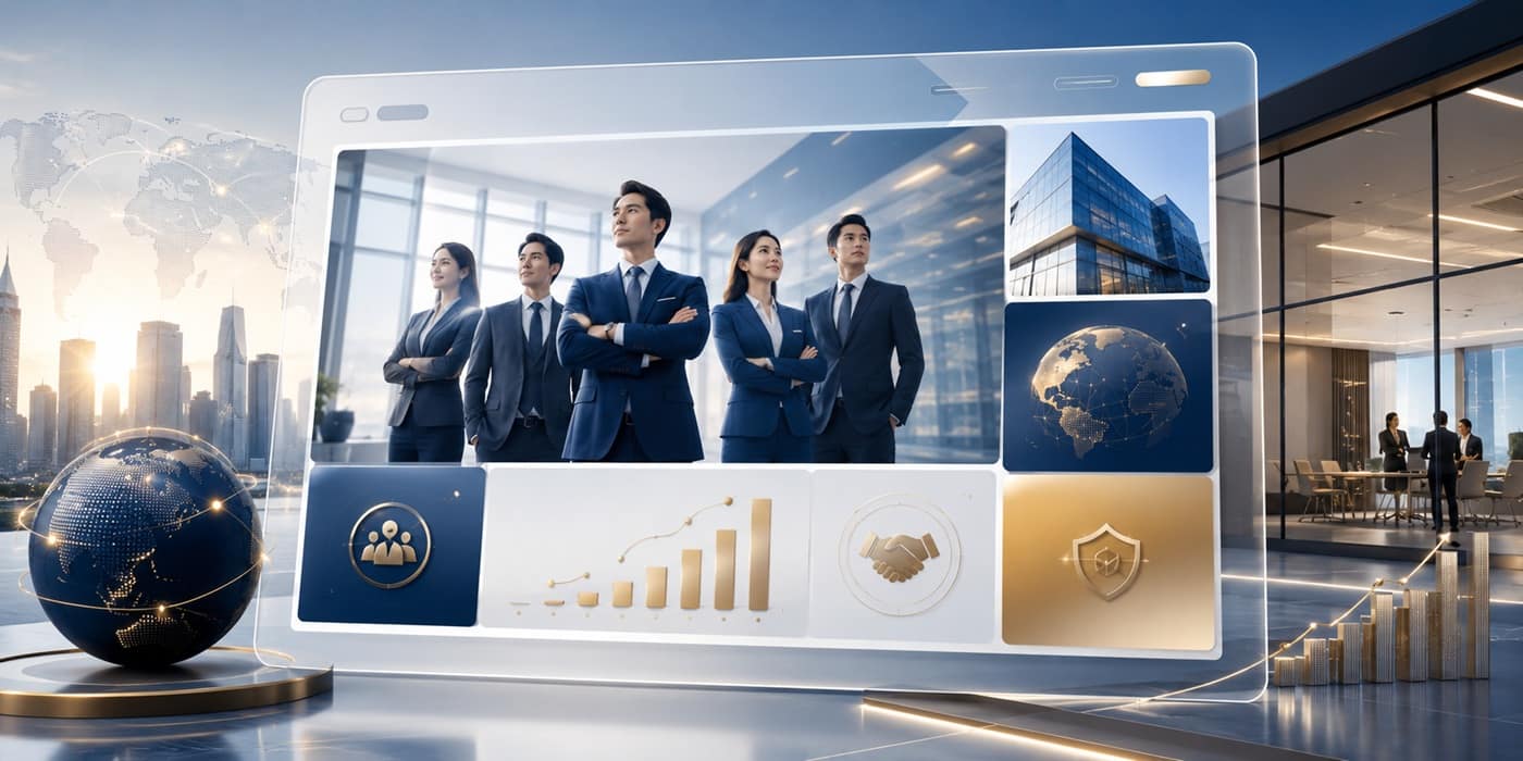 Professional Company Profile Website company presentation concept