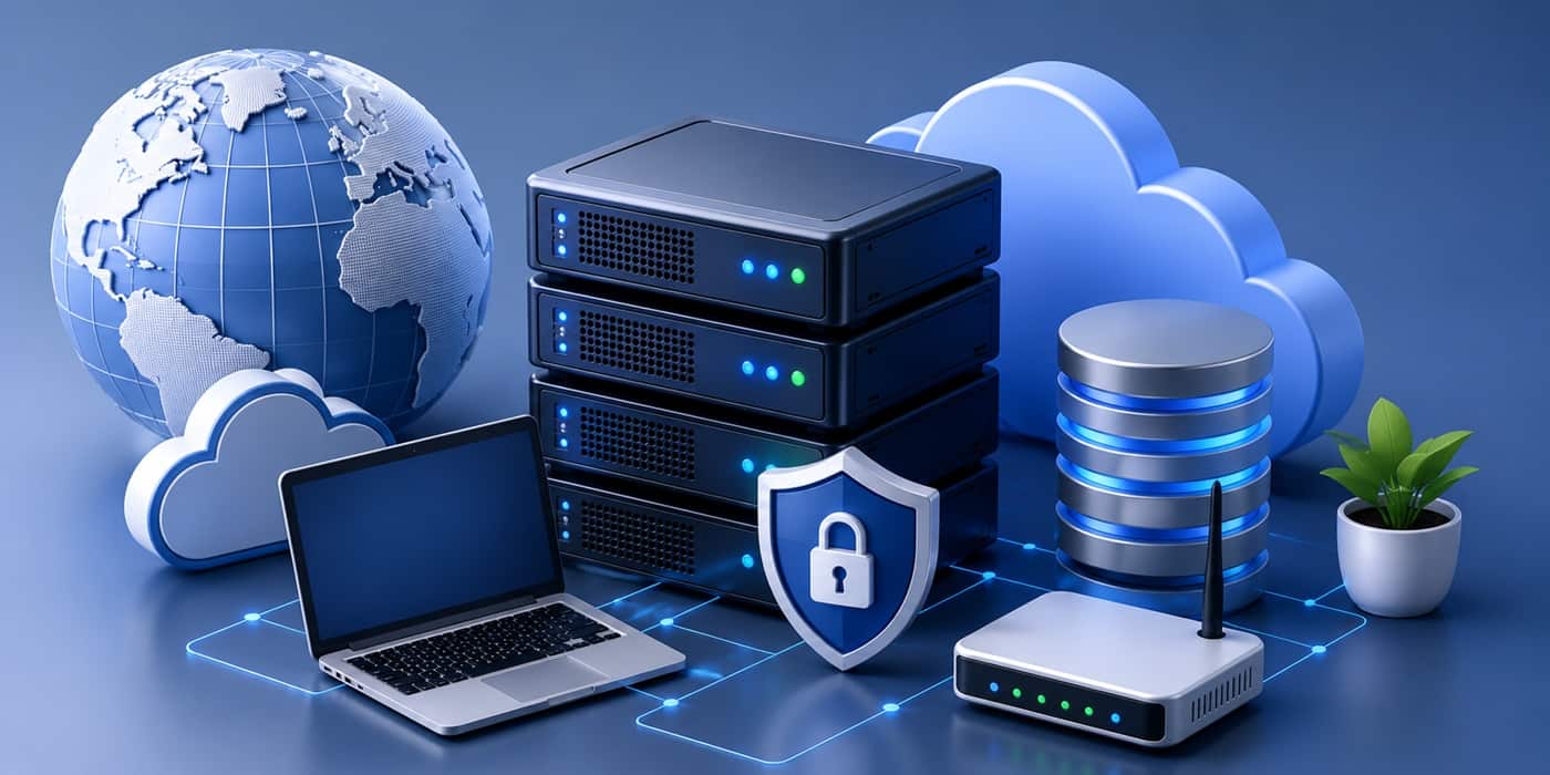 Domain and Hosting Setup Help domain connection concept